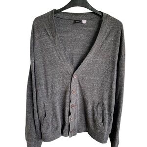 BDG Gray Button Up Lightweight Cardigan Sweater Size Medium